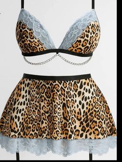 لباس خواب پلنگی جورابدار