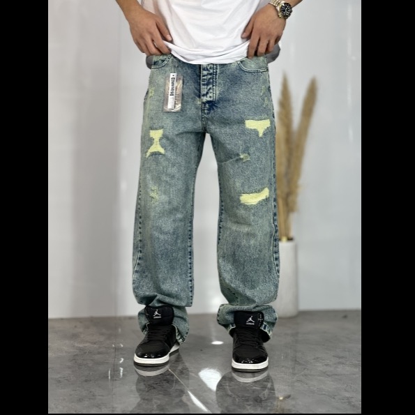 شلوار بگ vip ابی سبز