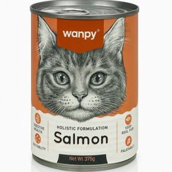 غذای کنسروی گربه ونپی با طعم ماهی سالمون – Wanpy Salmon Holistic Formulation