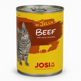 کنسرو گربه جوسی کت با طعم گوشت گاو در ژله (JosiCat Beef in Jelly) – 415 گرم