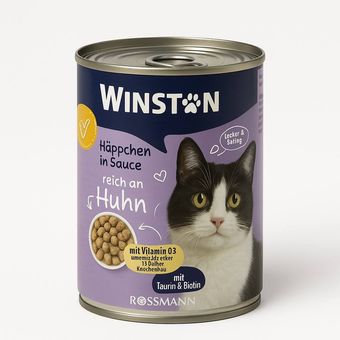 غذای کنسروی گربه وینستون با طعم مرغ در سس – Winston Chicken in Sauce