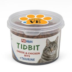 تشویقی گربه پت آلپین مدل Tidbit طعم مرغ و پنیر – Pet Alpin Tidbit Cheese & Chicken Bits + Taurine