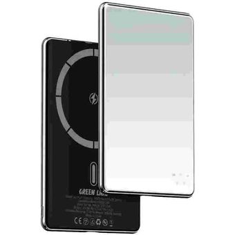 پاوربانک آینه ای مگ سیف 5000 میلی آمپر گرین لاین Green Lion Mirror Design 5000mAh Power Bank