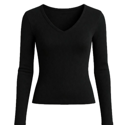 بلوز آستین بلند زنانه پپا مدل Vneck رنگ کشکی