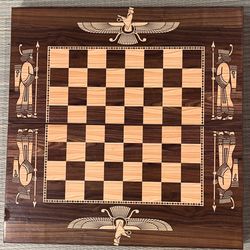 تخته نرد روکش چوب طرح فروهر کوچک