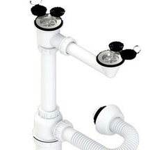 سیفون دو لگنه ظرفشوئی