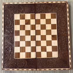 تخته نرد چوب گردو کنده‌کاری