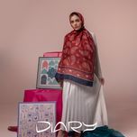 روسری طرح نقش جاوید قرمز