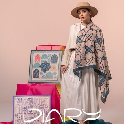 روسری طرح اسلیمی سبز