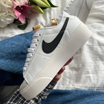 Nike - Blazer Low کتونی نایک مدل بلیزر سفید کرم لوگو مشکی