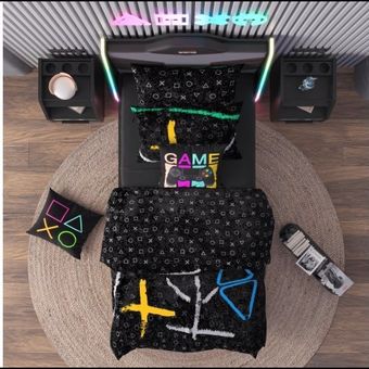 روتختی نوجوان گیم مشکی (قابل تغییر) دو رو طرح دار ارسال 15 روز کاری