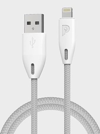 کابل شارژ و دیتا Powerology USB-A به Lightning مدل P23BRAL12WH