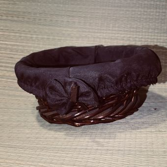 سبد سبزی دوتکه مروار پارچه دار رنگ شرابی