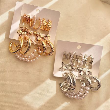 پک گوشواره مروارید حلقه