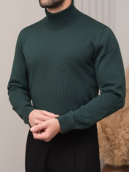 بافت یقه اسکی سبز لجنی sh404