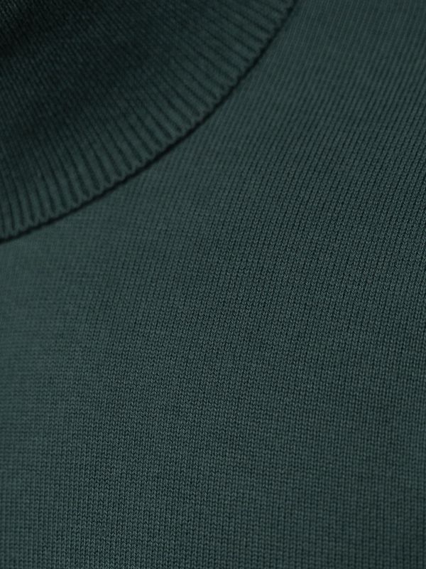 بافت یقه اسکی سبز لجنی sh404