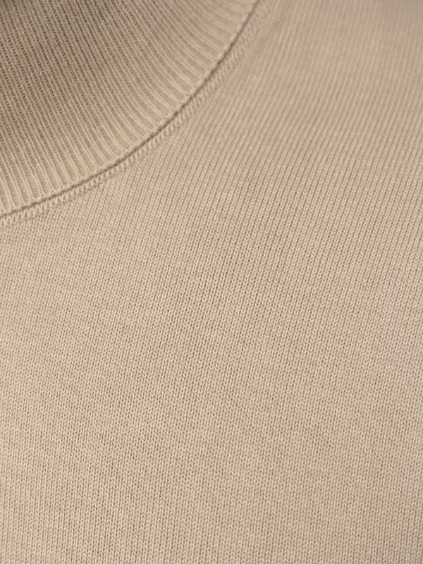 بافت یقه اسکی کرم خاکی روشن sh396