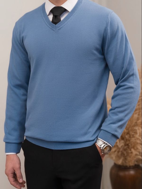 بافت یقه هفت آبی نفتی روشن sh392