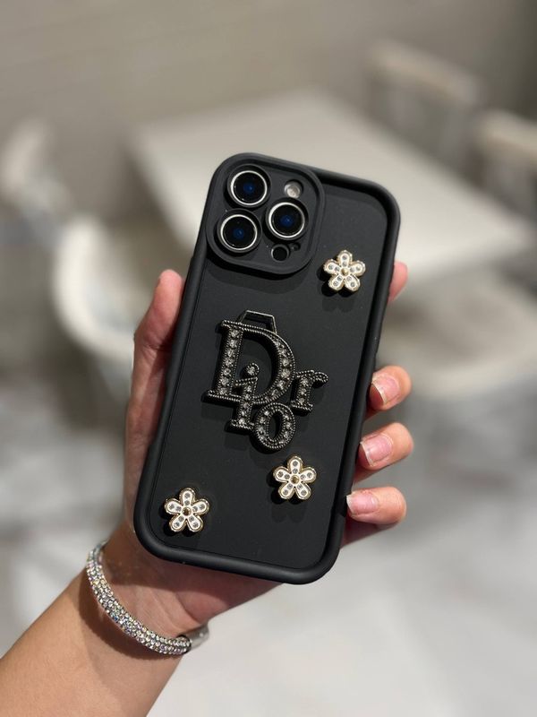 قاب آیفون دیور نگینی گل برجسته💮