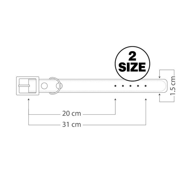 قلاده گردنی چرم سایز 2 نیناپت / Ninapet leather collar size 2