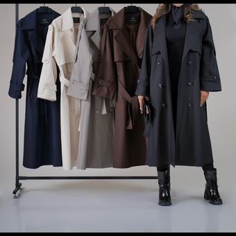 بارانی پرادا 16 دکمه آستین پاگن