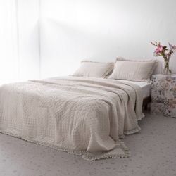 سرویس روتختی مادام کوکو پنبه دوزی مدل Medus1 تک نفره 2 تکه