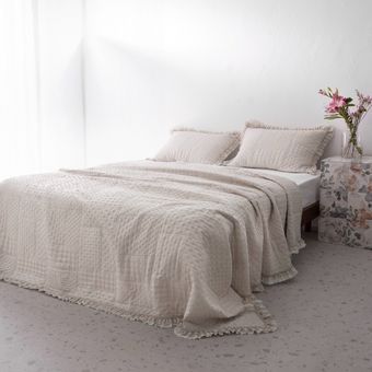 سرویس روتختی مادام کوکو پنبه دوزی مدل Medus1 تک نفره 2 تکه