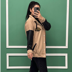 ✅️ژاکت دورس آستین چرم lakers