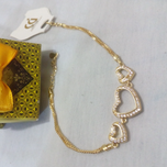 دستبند شیک طرح قلب رنگ ثابت