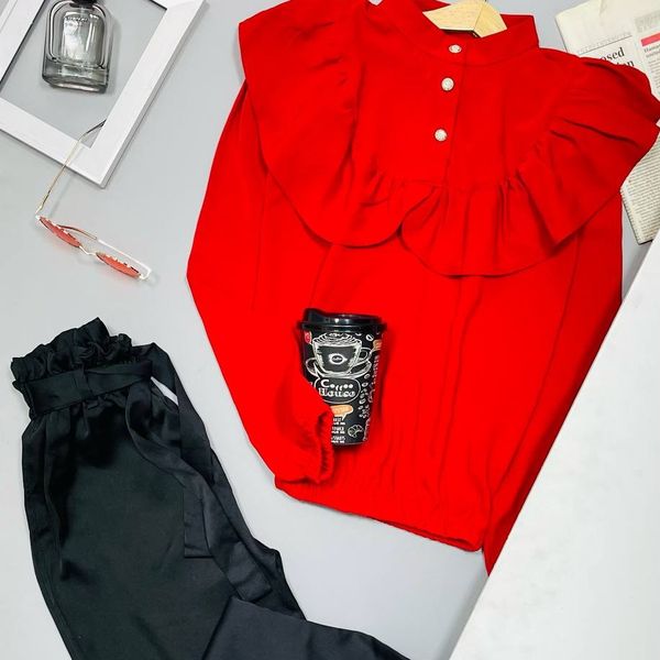 شومیز وشلوارسه دکمه شیک دخترانه