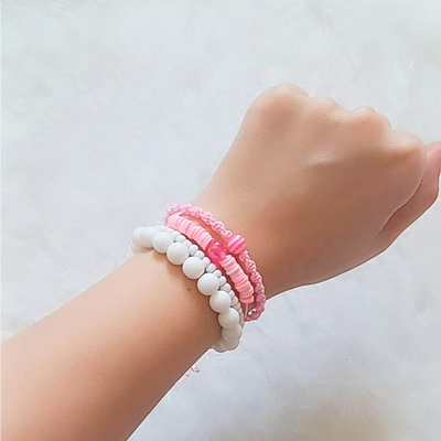 ست دستبند صورتی