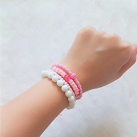 ست دستبند صورتی