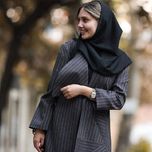 مقنعه نخی مشکی زنانه