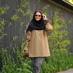 مقنعه نخی مشکی زنانه