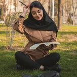 مقنعه نخی مشکی زنانه