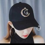 کلاه اسپرت مشکی زنجیری وحلقه دار