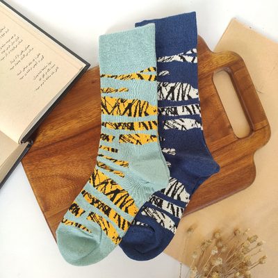 جوراب ساقدار یونیسکس طرح روستیک خطی برند روپاپا