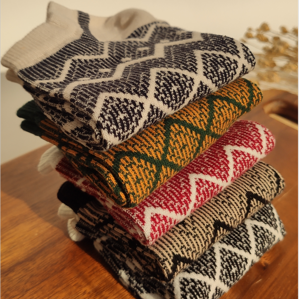 جوراب مچی ژاکارد زنانه طرح زیگزاگ برند روپاپا