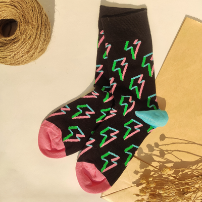 جوراب ساقدار یونیسکس طرح رعد برند ترک EGS Socks