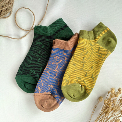 جوراب مچی ژاکارد زنانه طرح اسکرول برند روپاپا