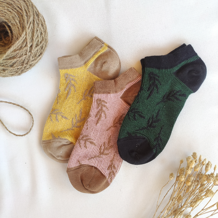 جوراب مچی ژاکارد زنانه گل برجسته برند روپاپا