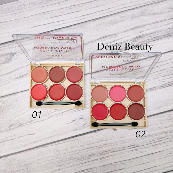 پالت رژلب 6 عددی از برند PINK KEY