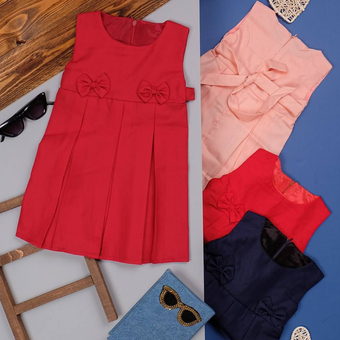 سارافون دخترانه پاپیون دار