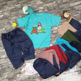 تیشرت شلوارک پسرانه پلی استر