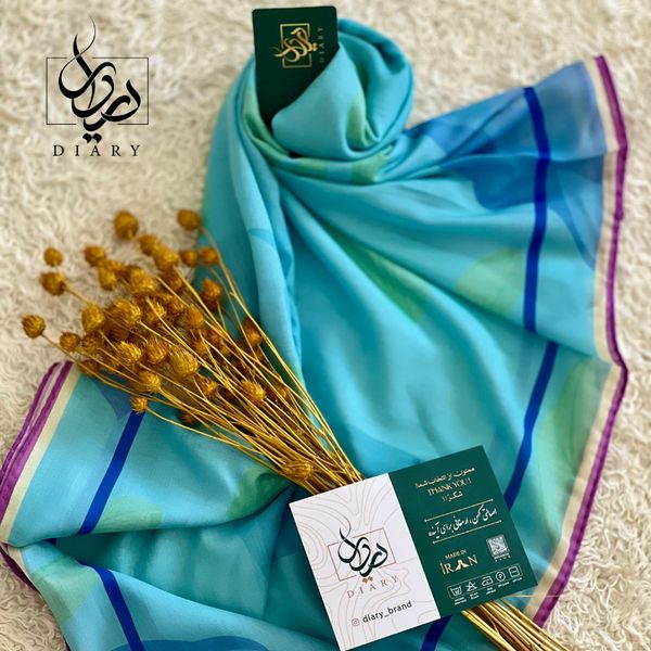 روسری نیلوفر آبی چند رنگ