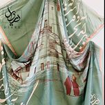 روسری طرح عمارت یزد کویر تیره