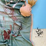 روسری طرح عمارت یزد کویر تیره