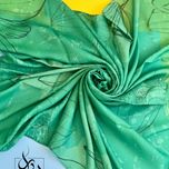 روسری نیلوفر آبی سبز رنگ