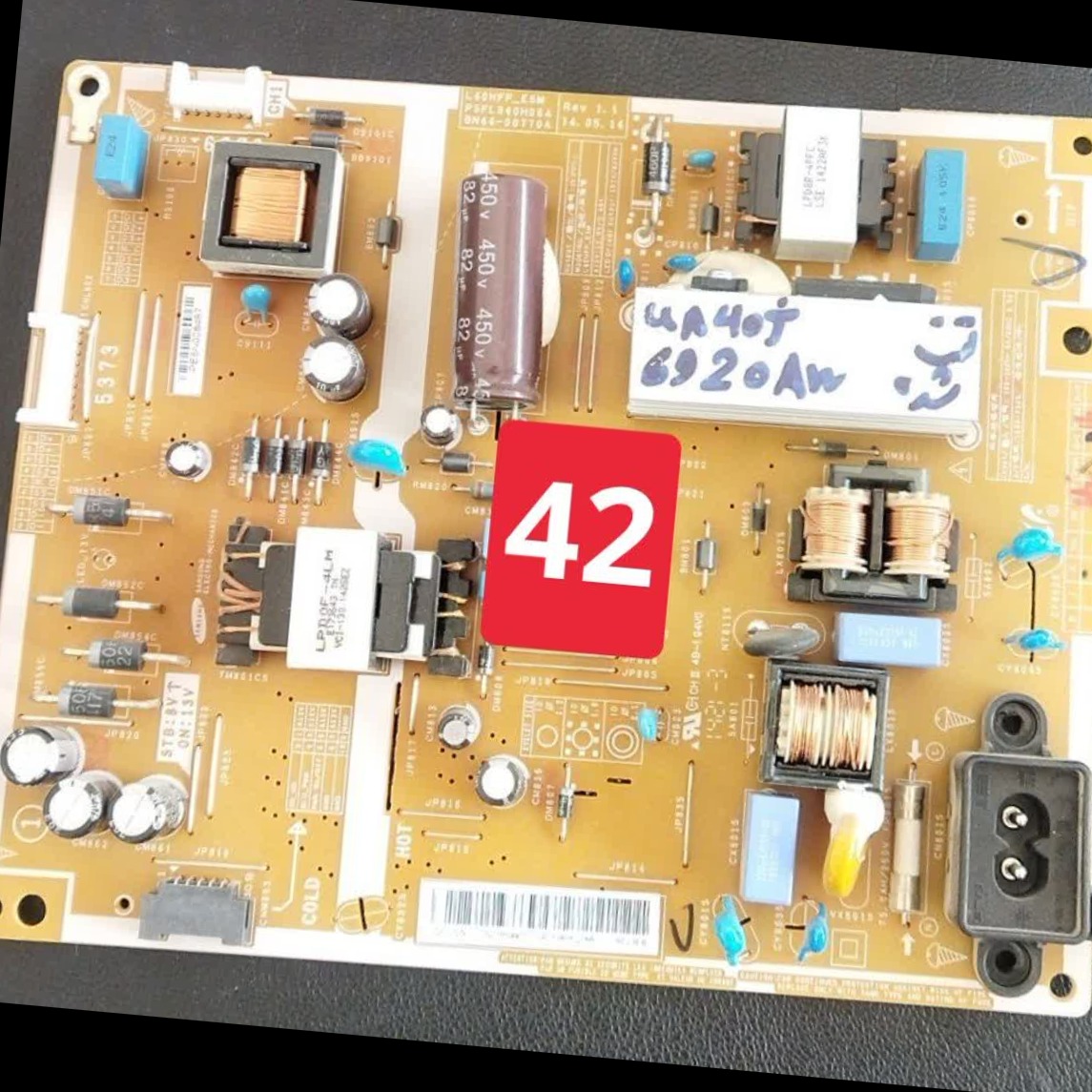 کد ۴۲ تغذیه سامسونگ مدل  UA40J6920AW