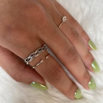 رینگ تک نگینه از swarovski
